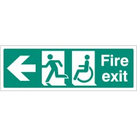 Disabled Fire Exit - Arrow Left