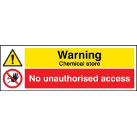 Warning - Chemical Store - No Unauthorised Access