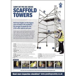 Scaffold Tower Inspection Checklist - Poster (A2)