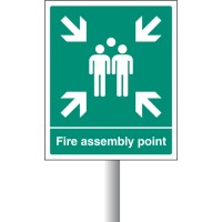 Fire Assembly Point - Aluminium with Channelling