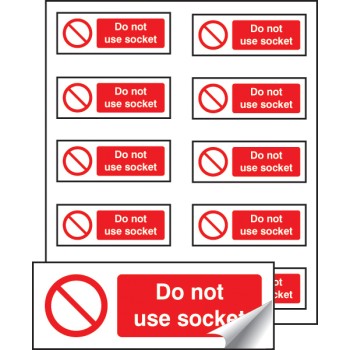 Do Not Use Socket Labels (Sheet of 10)