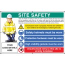 Site Safety - H&S Act - Construction Work - Helmets - Footwear - Hi Vis - Unauthorised Entry Forbidden