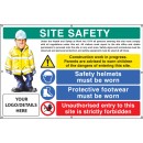 Site Safety - H&S Act - Construction Work - Helmets - Footwear - Unauthorised Entry Forbidden