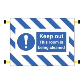 Door Screen Sign - Keep Out - This Room Is Being Cleaned