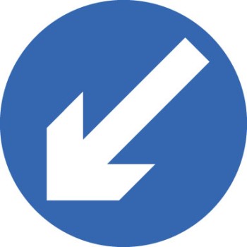 Fold Up Sign - Keep Left