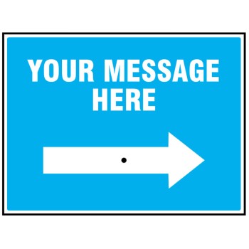 Your Message Here - Reflex Sign with Reversible Arrow