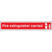 Fire Extinguisher Carried - Window Sticker