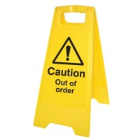 Caution - Out of Order - Self Standing Floor Sign