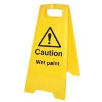 Caution - Wet Paint - Self Standing Floor Sign