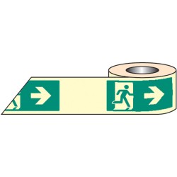 Man Arrow Right Photoluminescent Tape (Glow in the Dark)