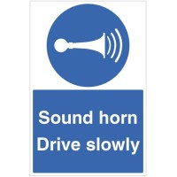 Sound Horn Drive Slowly - Floor Graphic