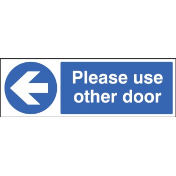 Please Use Other Door - Arrow Left