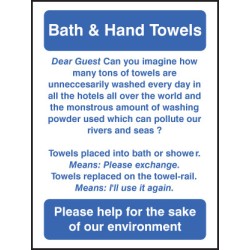 Bath & Hand Towels - Reuse or Replace
