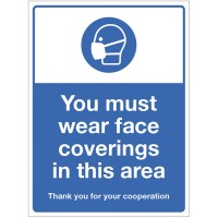 You must Wear Face Coverings in this Area